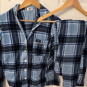 Ardene Blue and Black Plaid Pajama Set